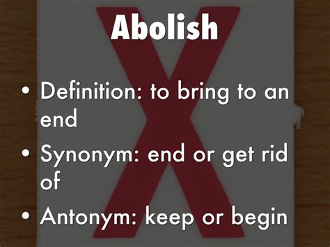 abolish definition antonym